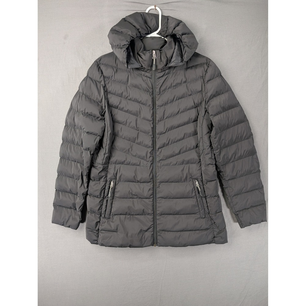 32‎ Degrees Heat Womens Puffer Jacket Black Hooded Zip Up Size Large 5176